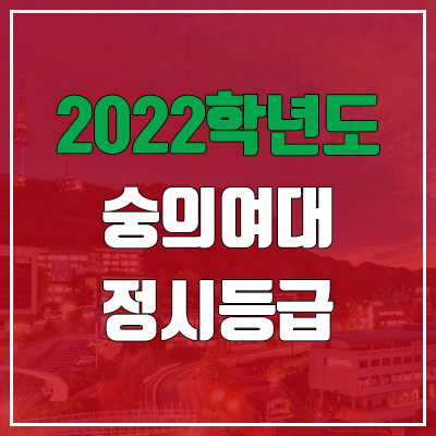  숭의여대 정시등급 (2022, 예비번호, 숭의여자대학교)