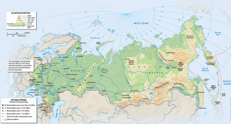 러시아의 지리적 환경, 《러시아의 역사 (상)》(랴자놉스키, 2011)