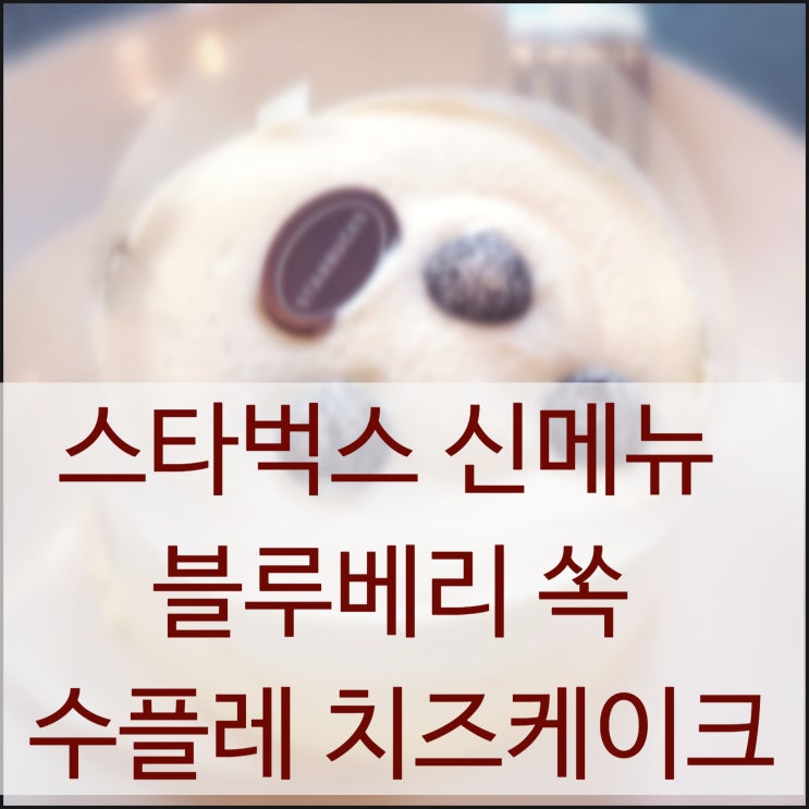 스벅 신메뉴 블루베리 쏙 수플레 치즈케이크 내돈내먹 맛평