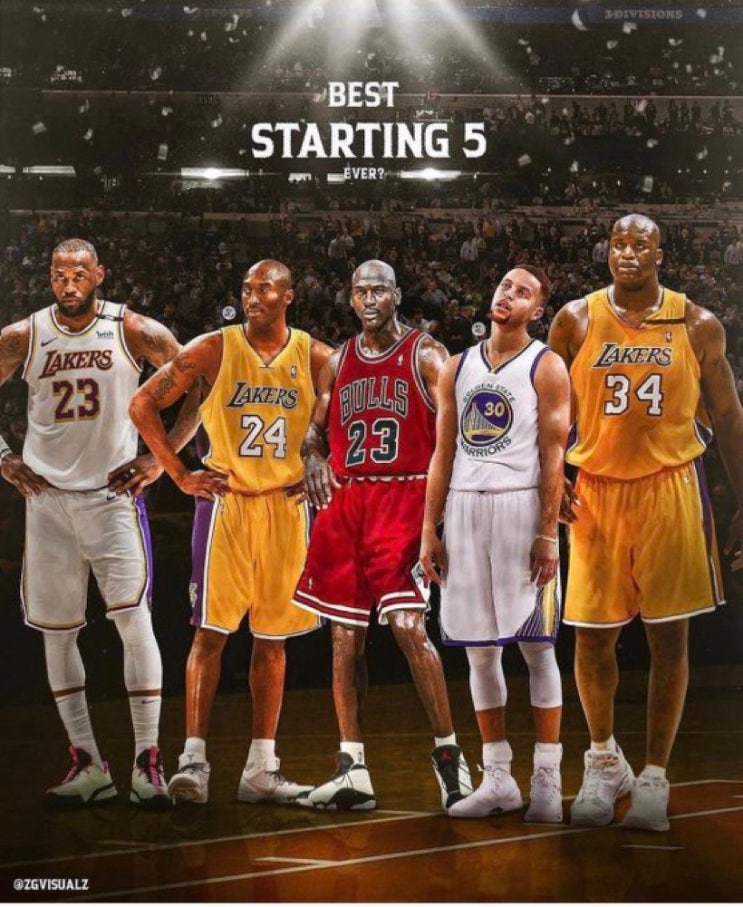  [스포츠/NBA] 내가 생각하는 NBA 올타임 베스트5 스타팅 라인업