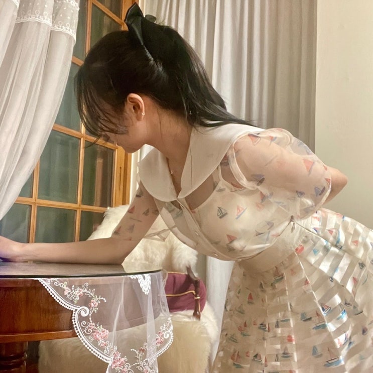  [키작녀패션독립] 44사이즈 브랜드 잇미샤 오간자 투피스 구매 후기