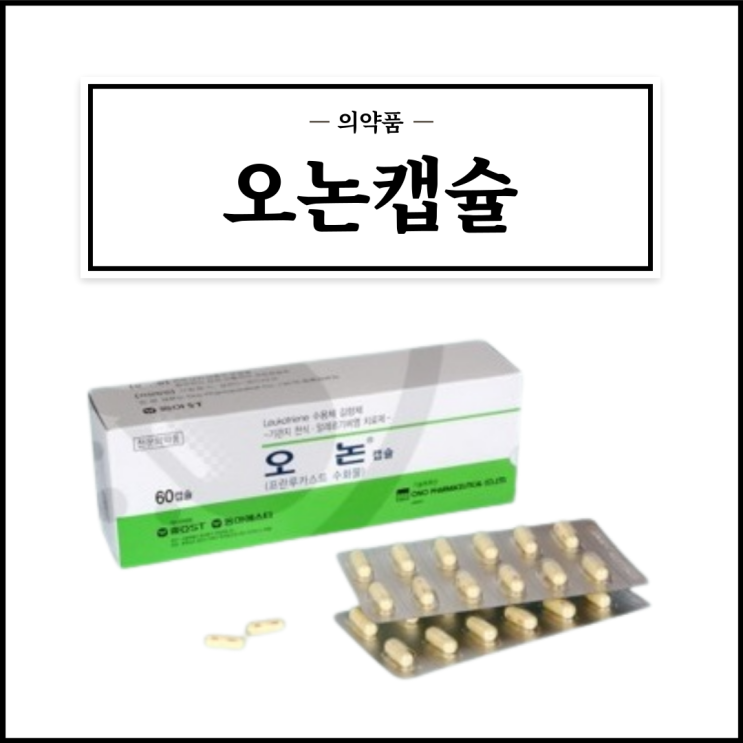  오논캡슐, 효능효과/복용법/부작용/주의사항 등 간단정리