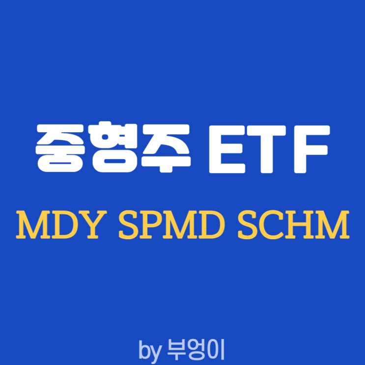 미국 중형주 ETF - MDY, SPMD, SCHM (미드캡, Mid Cap) 미국 중형주 ETF - MDY, SPMD, SCHM (미드캡, Mid Cap)