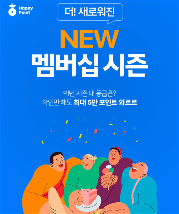 해피포인트 멤버십 시즌등급 확인(10p~50,000p)랜덤 즉당 해피포인트 멤버십 시즌등급 확인(10p~50,000p)랜덤 즉당