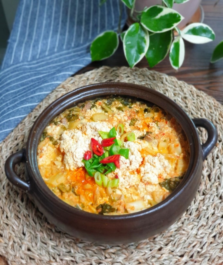  간단 순두부찌개끓이는법 김치돼지고기순두부찌개 초당순두부 자취생요리