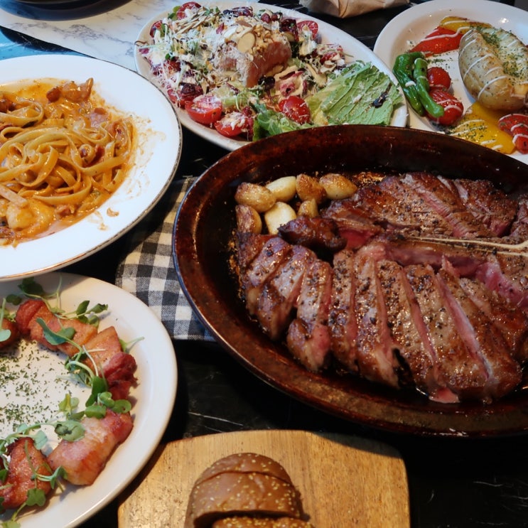  나주 혁신도시 맛집 어나더키친 포터하우스 스테이크, 투움바파스타