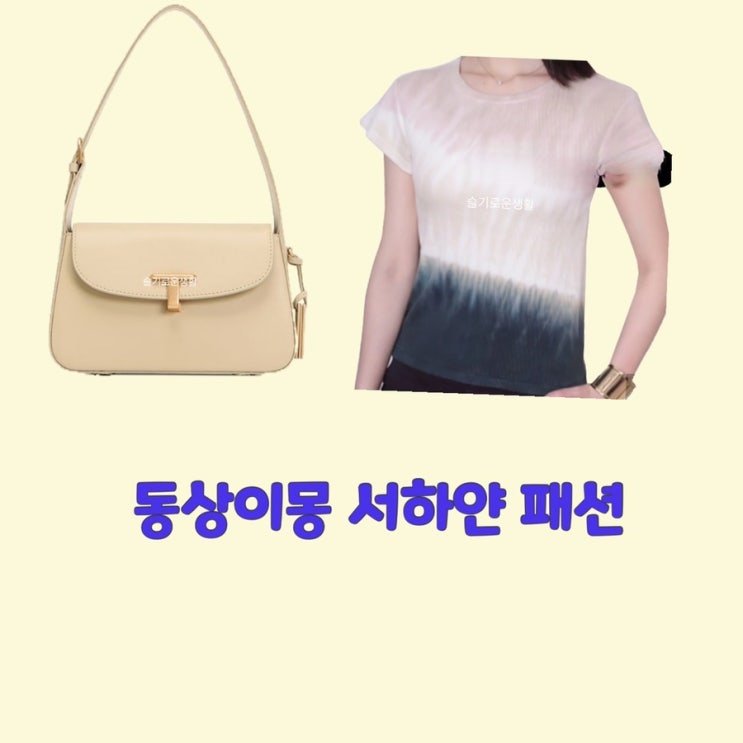  서하얀 임창정와이프 아내 동상이몽258회  그라데이션 티셔츠 가방 옷 패션