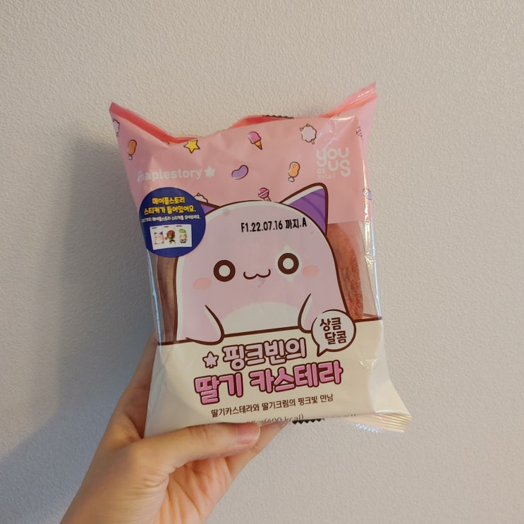 메이플빵-핑크빈의 딸기 카스테라 먹어보기! 메이플빵-핑크빈의 딸기 카스테라 먹어보기!