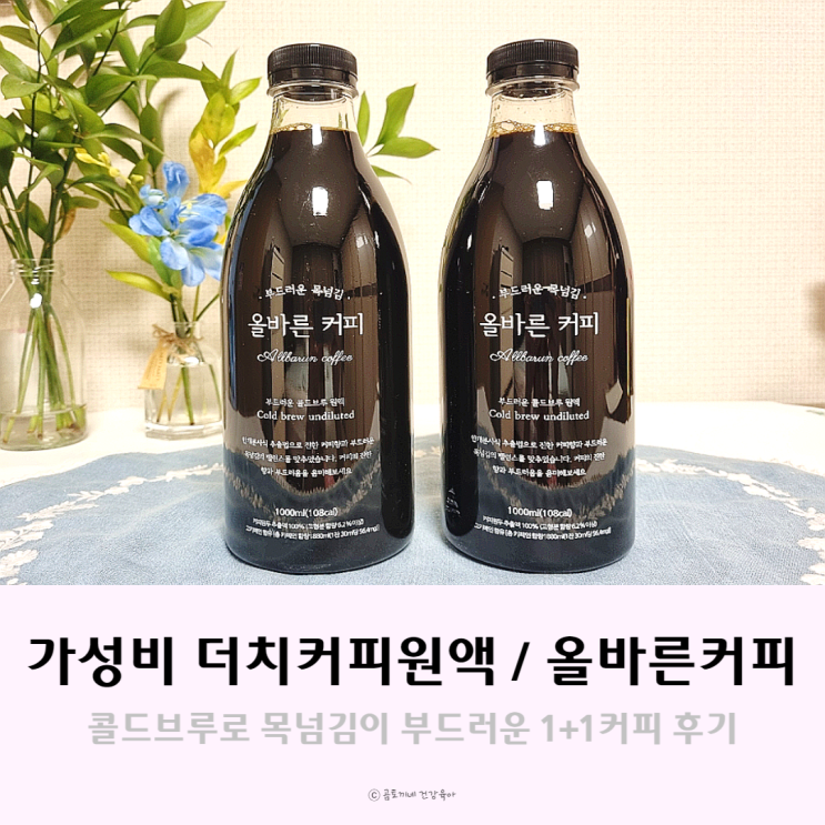 가성비 좋은 콜드브루, 올바른 커피 부드러운 더치커피원액 가성비 좋은 콜드브루, 올바른 커피 부드러운 더치커피원액