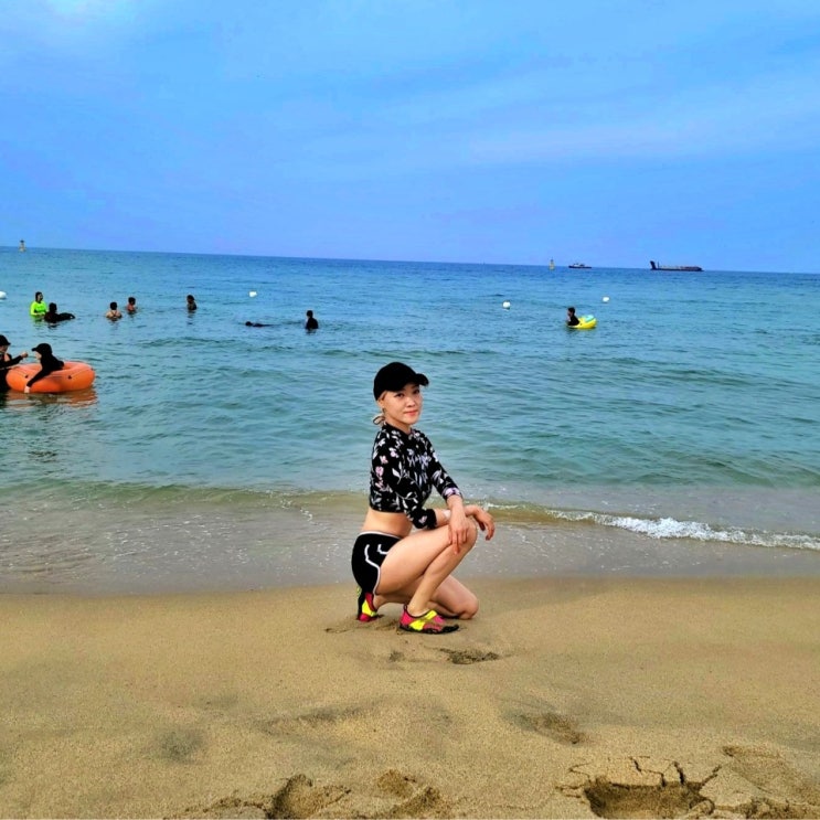  정동진 해수욕장 해변 개장 물놀이 파라솔