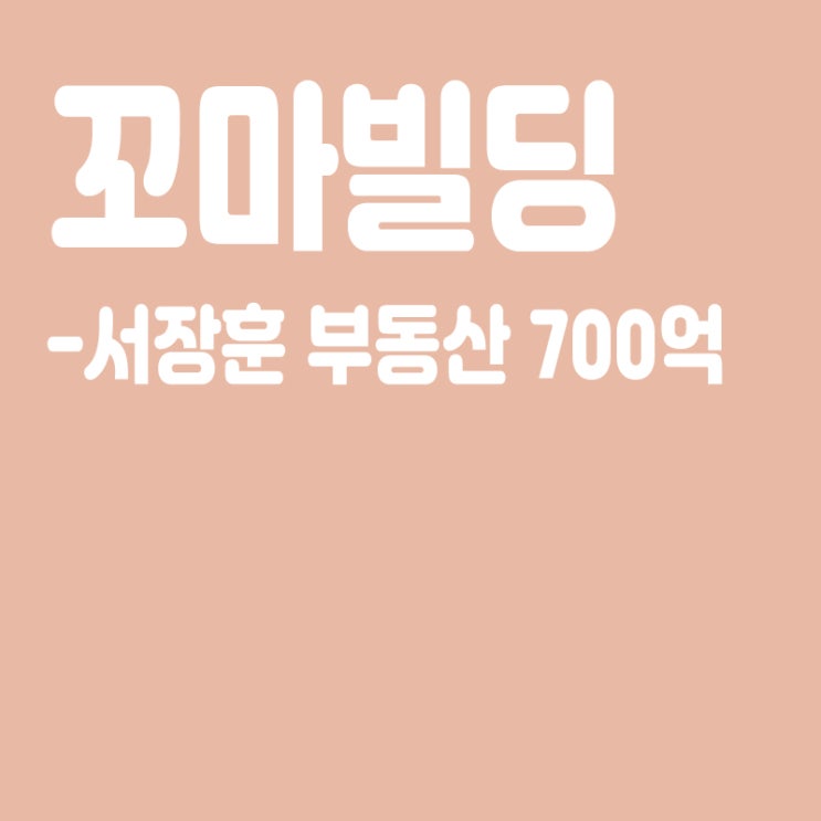  꼬마빌딩이란? 서장훈 28억에 산 빌딩이 450억, 서장훈 부동산만 700억