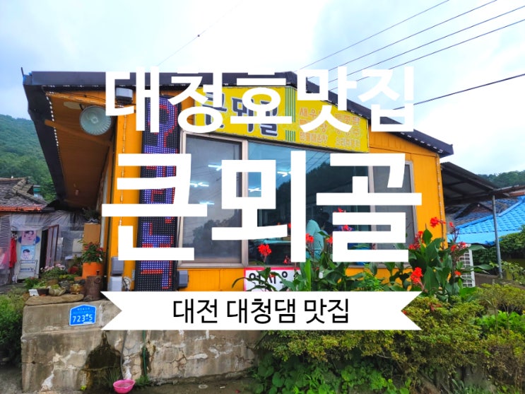  대청호맛집 큰뫼골 대청호오백리길 대전대청댐맛집 강추