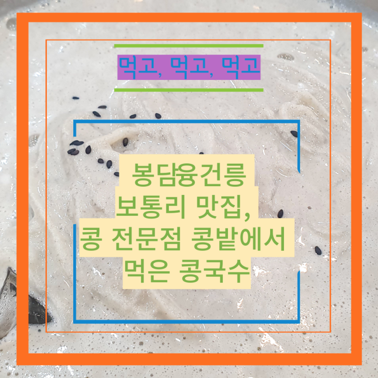  봉담 융건릉 보통리 맛집, 콩 전문점 콩밭에서 먹은 콩국수