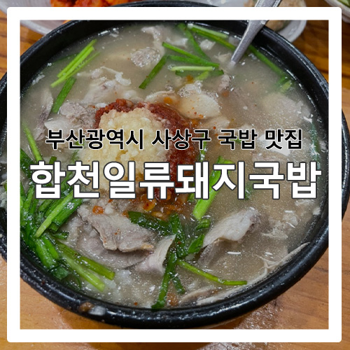 [부산 맛집] 다시 먹어도 맛있는 ‘합천 일류 돼지국밥’
