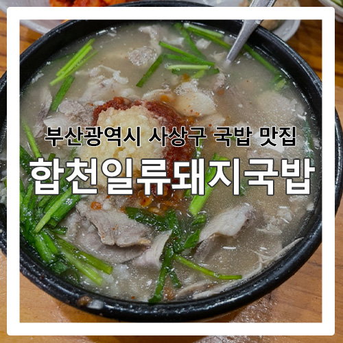  [부산 맛집] 다시 먹어도 맛있는 ‘합천 일류 돼지국밥’