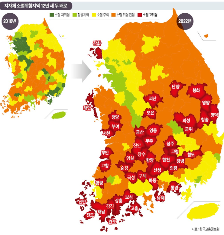 인구 재앙…지자체 절반 '소멸위험' 인구 재앙…지자체 절반 '소멸위험'