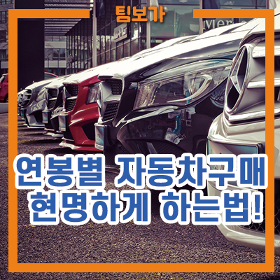  연봉별 자동차 구매 최저연봉부터 확인해 보겠습니다!