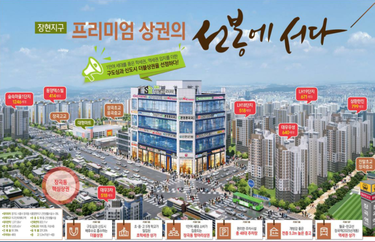 시흥 장현지구, 장곡역 선봉 프라자 상가 분양·임대 시흥 장현지구, 장곡역 선봉 프라자 상가 분양·임대
