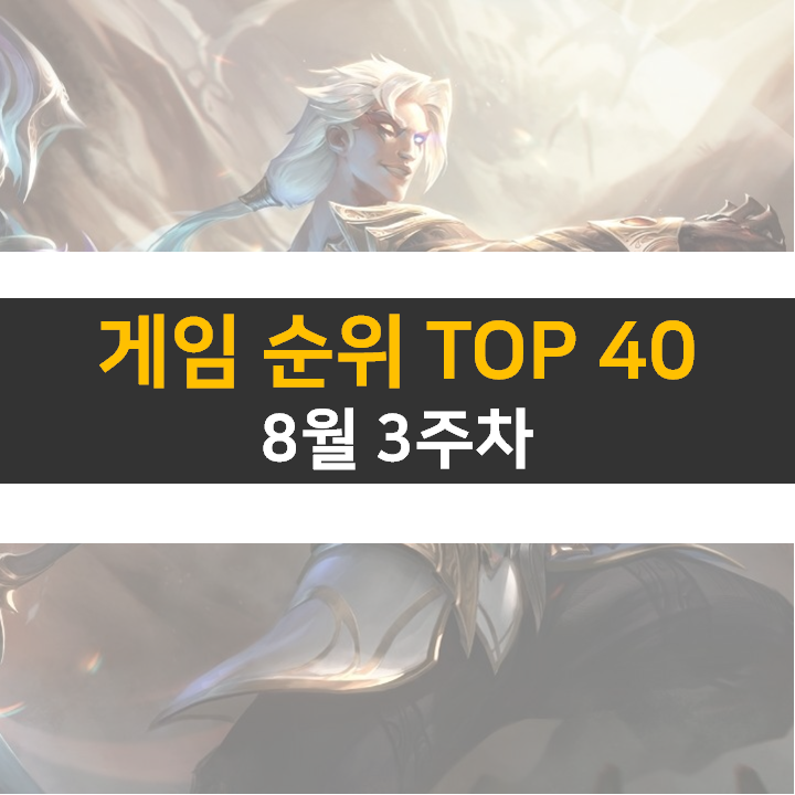 모바일, PC 온라인, 스팀 게임 순위 (2022년 8월 3주 차)