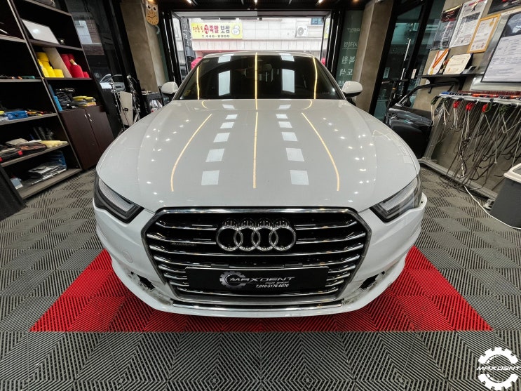  송도 아우디 A6 수입차 범퍼 부담 없이 교체 가능합니다.
