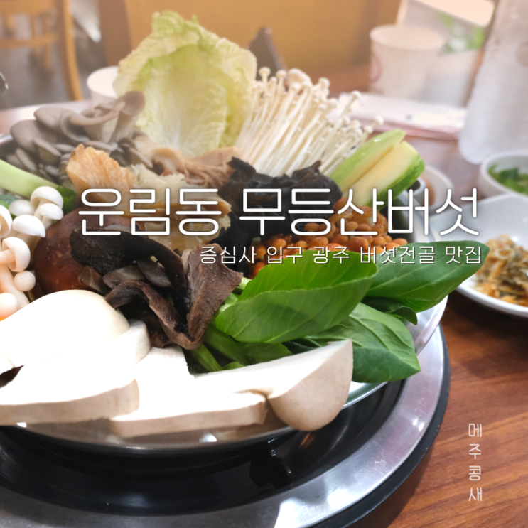  증심사 맛집 광주 샤브샤브 버섯전골 여기 추천 :: 무등산 버섯