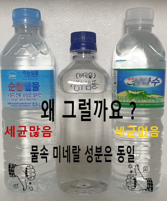 이 지하수는 석회질 없는데, 세균이 많아요. 이 지하수는 석회질 없는데, 세균이 많아요.