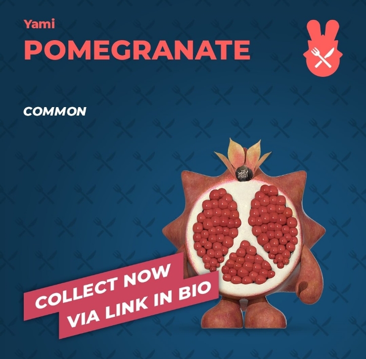 치코앤로코(chikoroko), OpenSea예정, 무료NFT 매일1개 지급, 8월17일 NFT(Gift of the Day) - YAMI — Pomegranate