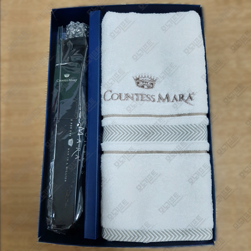 [모노기프트 납품사례] #송월 우산 수건 콤보세트 CM 3단 폰지 - 인쇄 없음/기본케이스/선물포장/쇼핑백