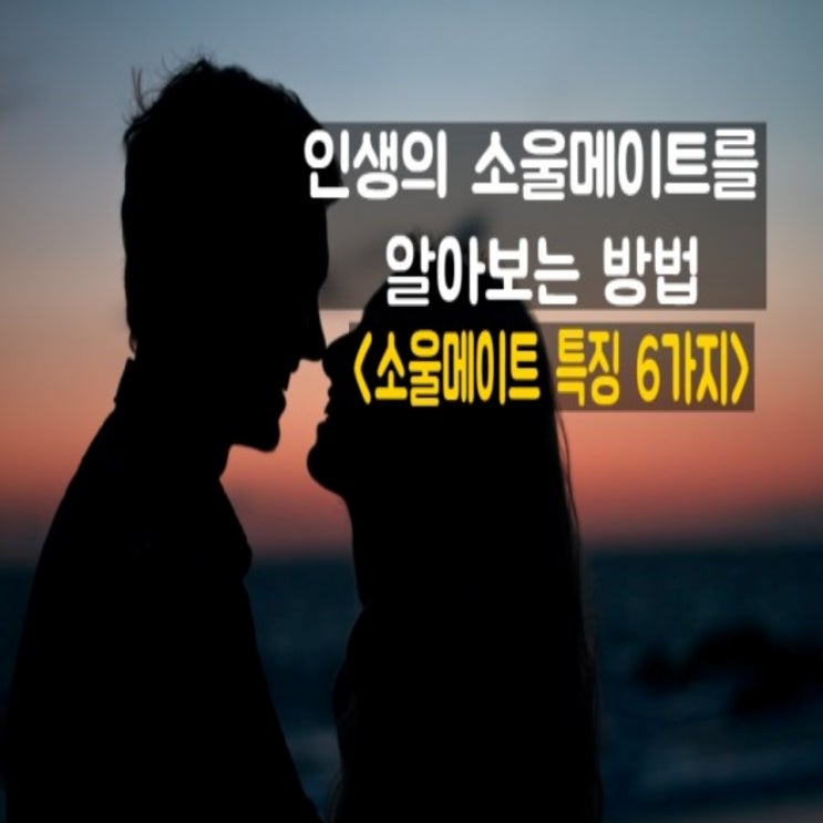  인생의 소울메이트를 알아보는 방법(ft. 소울메이트 특징 6가지)