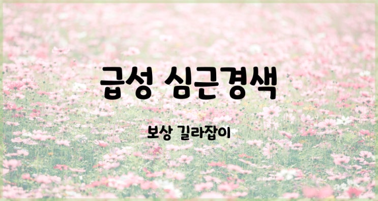  급성심근경색 진단비 청구 중요한 내용 먼저 확인하세요!!