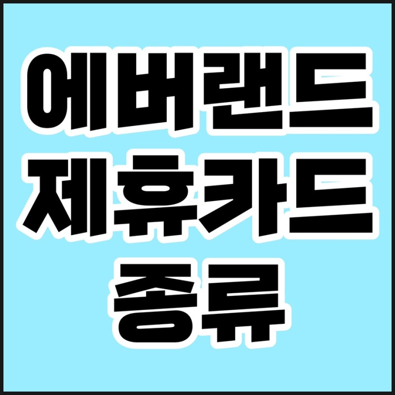 ▶에버랜드 할인(제휴카드 종류)