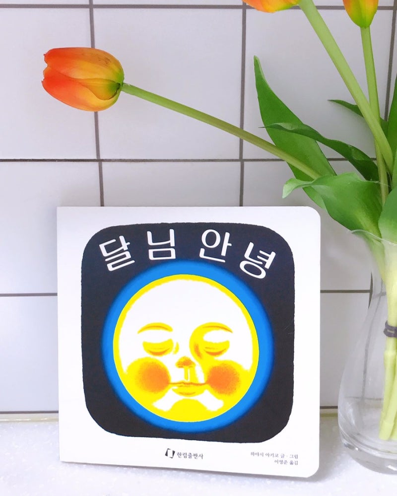 달님안녕 보드북 그림책 영유아 추천책 대상영속성 발달에 좋아요.