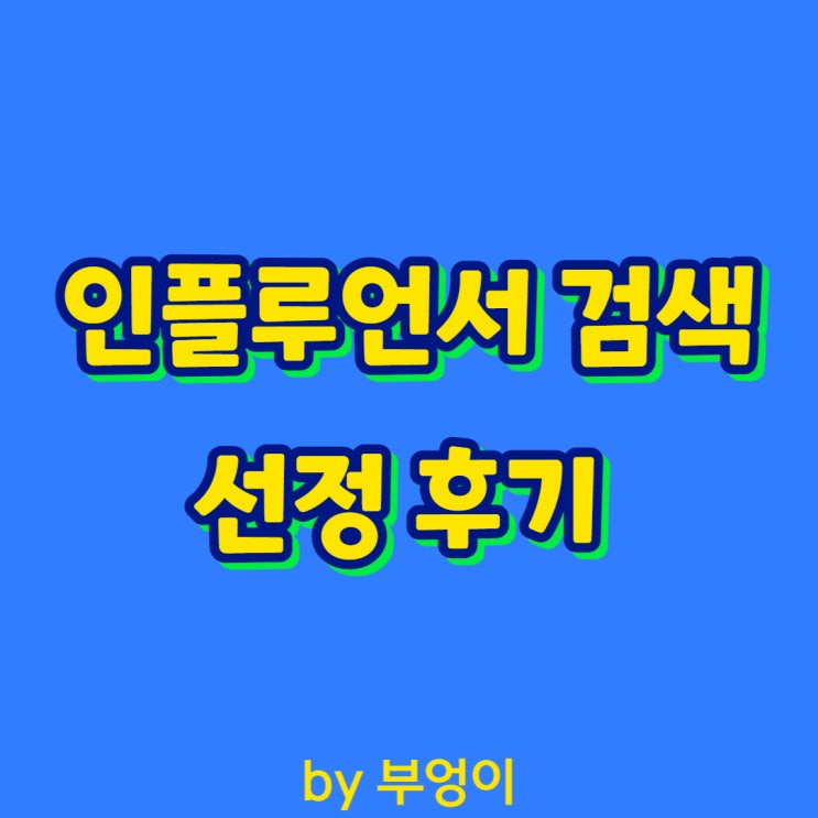 네이버 인플루언서 검색 선정 후기