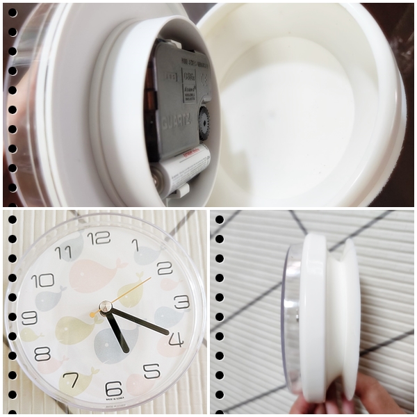 리뷰) 고래 욕실 방수 흡착 시계