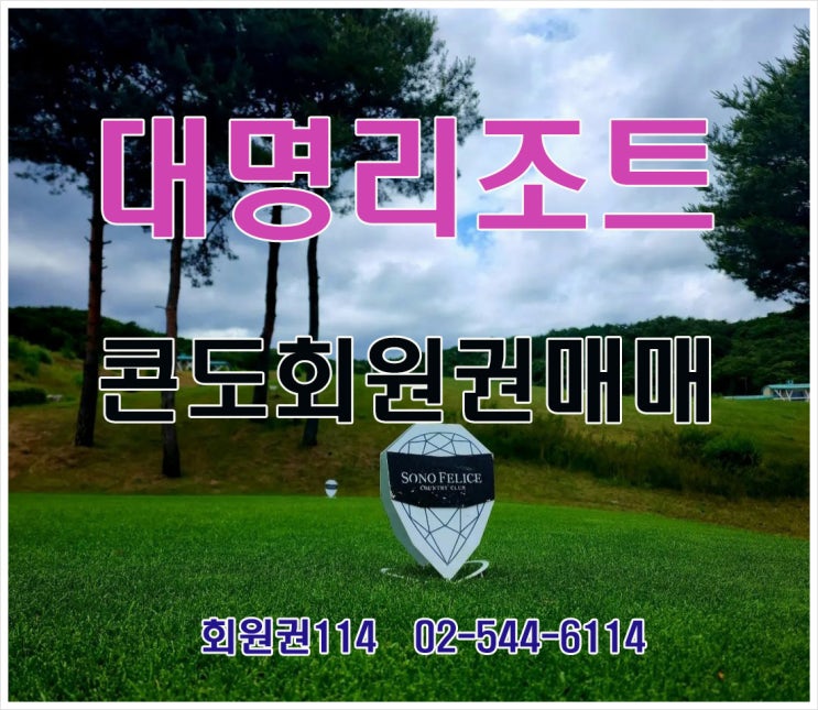  대명리조트스위트형 콘도회원권매매 바로가능합니다.