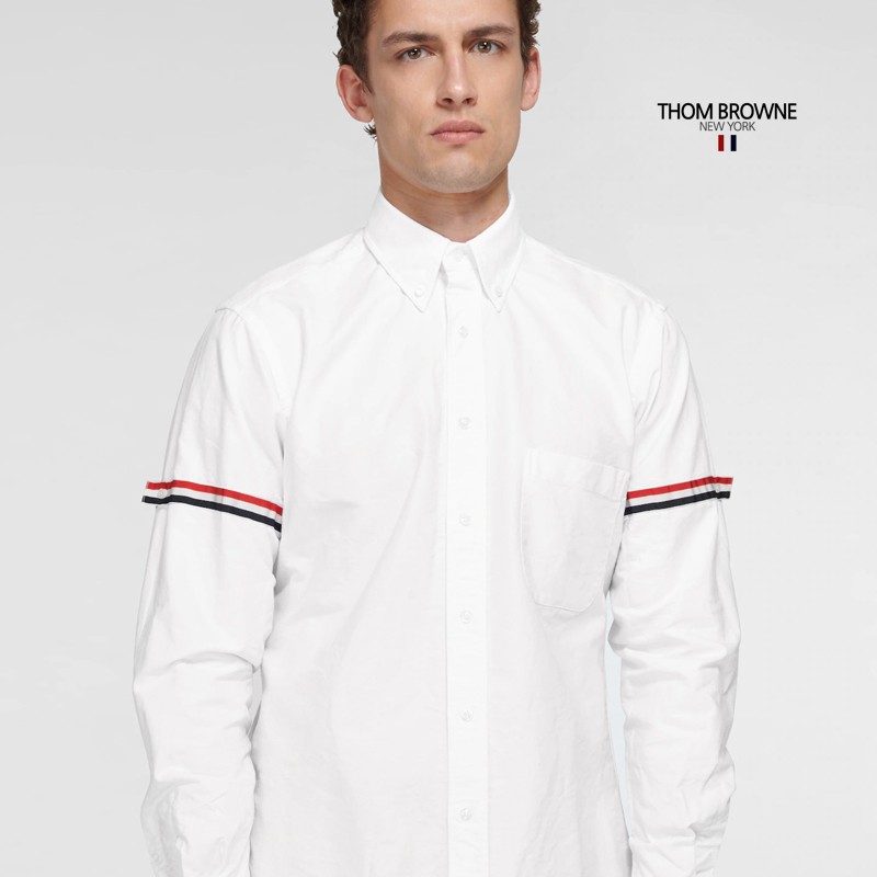 톰브라운 23SS POPLIN 그로스그레인 암밴드 셔츠 WT