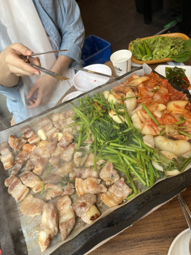  영등포구청맛집, 미나리우리삼겹 삼겹살데이트 대성공 후기