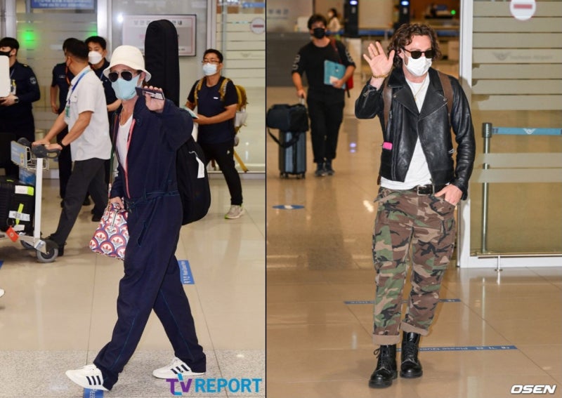 브래드 피트, 애런 테일러 존슨 불릿 트레인 홍보차 내한 입국 현장(8/18 인천국제공항)