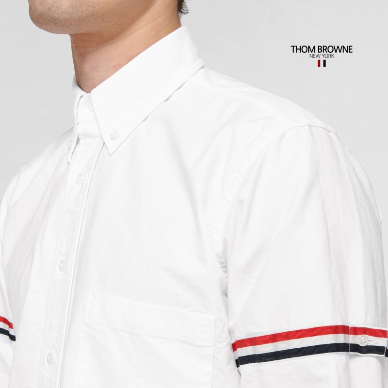 톰브라운 23SS POPLIN 그로스그레인 암밴드 셔츠 WT