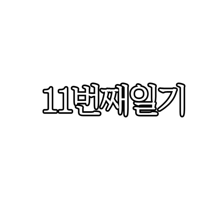  11번째일기