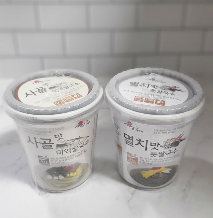  [완도 해조칼국수] 사골맛미역칼국수 & 멸치맛톳칼국수