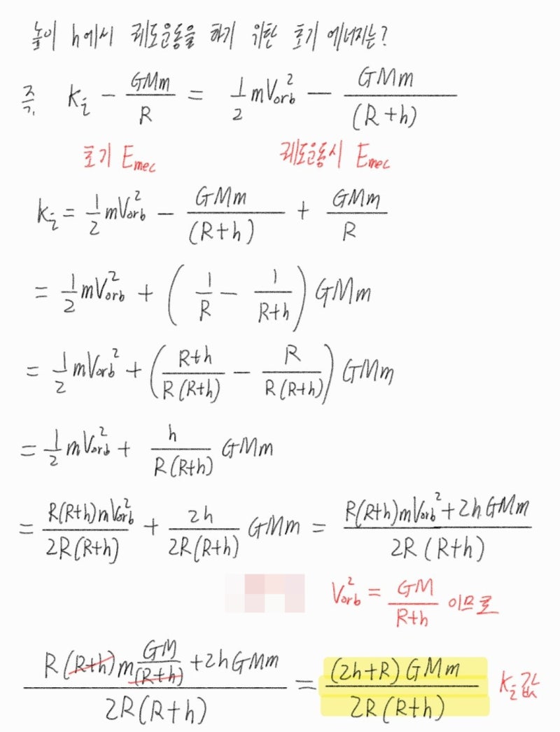 물리학] 만유인력의 법칙이란 뭘까? - 궤도 운동, 탈출 속도 : 네이버 블로그, image size:800x1045