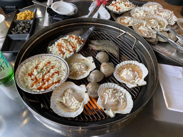  월미도 달빛조개 초당옥도나스 메뉴 후기