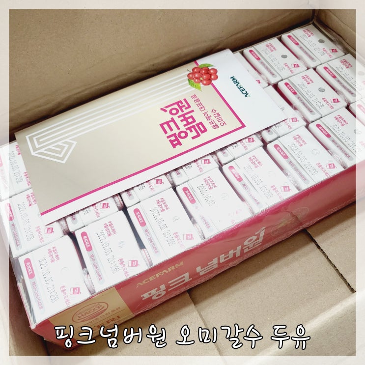  건강간식추천 핑크넘버원 오미자두유