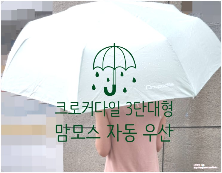 초대형우산 크로커다일 3단 대형 맘모스 자동 우산 있으니 비와도 천하무적