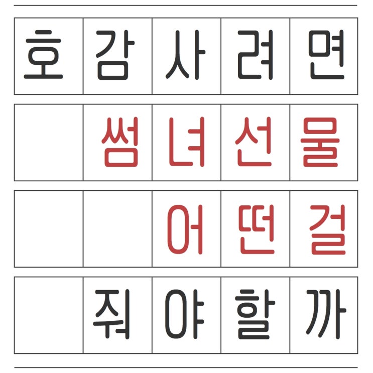  썸녀 선물 어떤 걸 줘야 호감이 생길까?