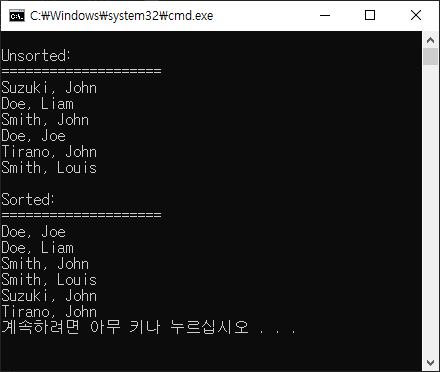  [C#] IComparable