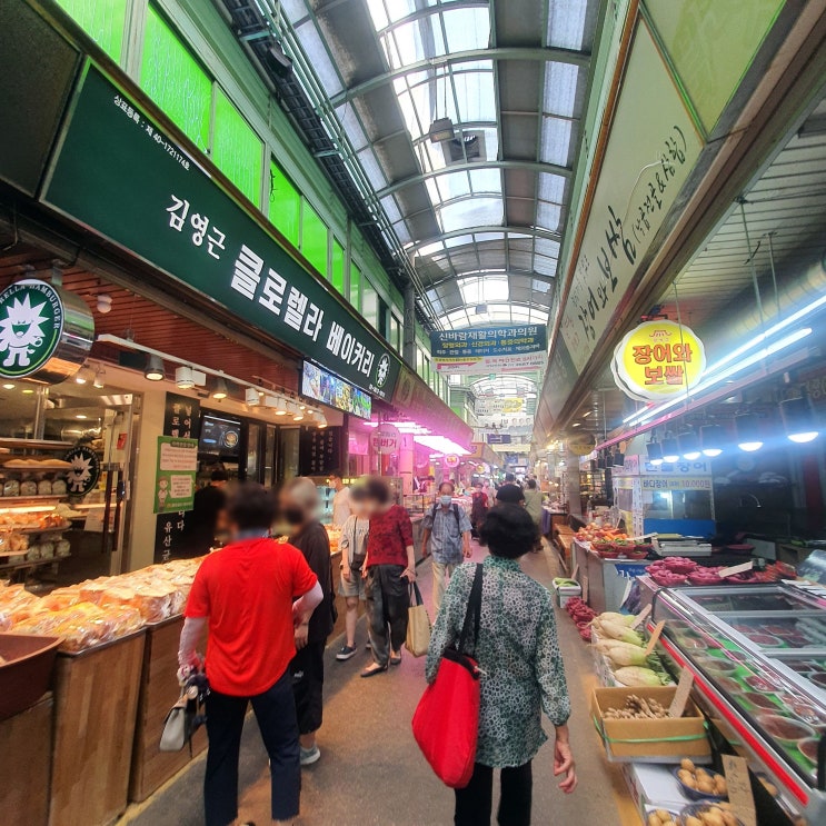  광명시장 먹거리 맛집 추천 (진도식당, 클로렐라버거)