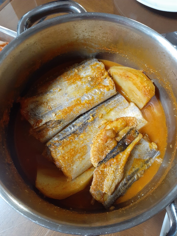 간단한  갈치조림,  즉석 냉갈비