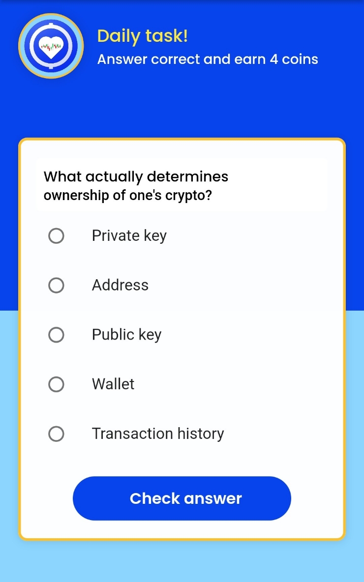  Remint daily tasks(레민트 일일퀴즈) - What actually determines ownership of one's crypto? 실제로 암호화폐의 소유권을 결정